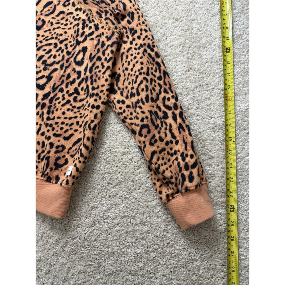 Billabong Sun Shrunk Cheetah‎ Leopard Print Raglan Crewneck Sweatshirt Size Med - Picture 11 of 16